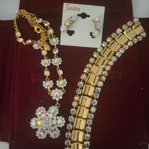 Crystal Gold Fashion Jewlery Set